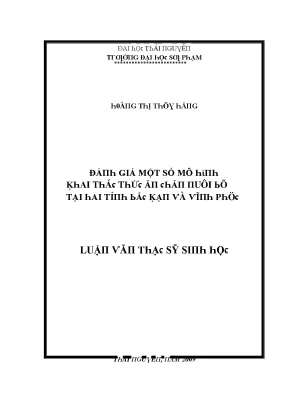 Luận văn đánh giá một số mô hình khai thác thức ăn chăn nuôi bò tại hai tỉnh bắc kạn và vĩnh phúc