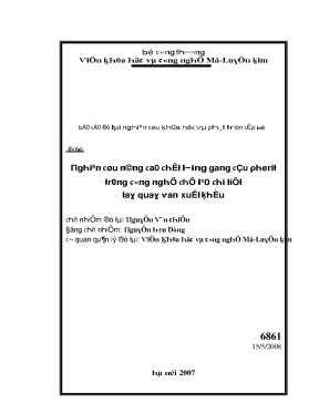 Nghiên cứu nâng cao chất lượng gang cầu pherit sử dụng trong công nghệ chế tạo chi tiết tay quay