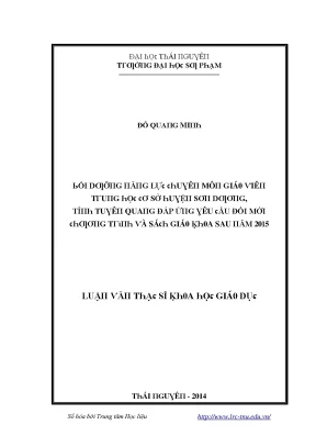 Luận văn bồi dưỡng năng lực chuyên môn giáo viên trung học cơ sở huyện sơn dương tỉnh tuyên quang đáp ứng yêu cầu đổi mới chương trình và sách giáo khoa sau năm 2015