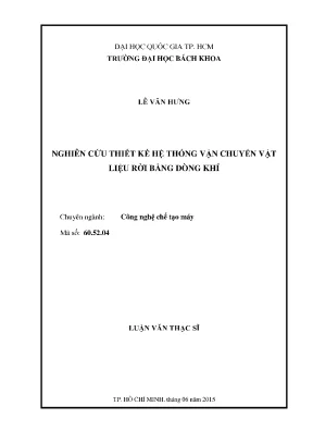 Luận văn thạc sĩ công nghệ chế tạo máy giải pháp nâng cao quạt hút khi vận chuyển vật liệu gỗ dăm