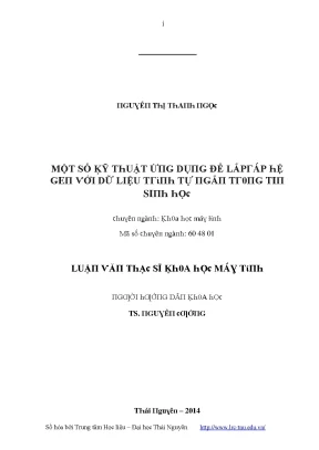 Luận văn một số kỹ thuật ứng dụng để lắp ráp hệ gen với dữ liệu trình tự ngắn trong tin sinh học