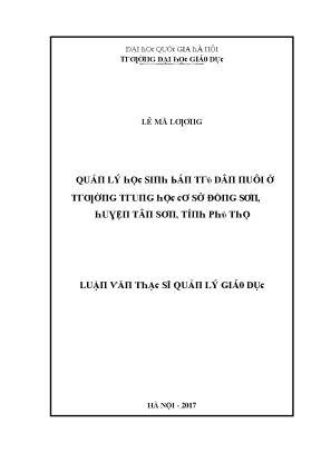 Luận văn quản lý học sinh bán trú dân nuôi ở trường trung học cơ sở đồng sơn huyện tân sơn tỉnh phú thọ