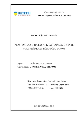 Luận văn phân tích quy trình xuất khẩu tại công ty tnhh xuất nhập khẩu rồng đông dương