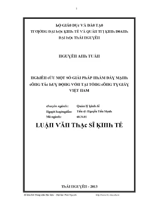 Luận văn nghiên cứu một số giải pháp nhằm đẩy mạnh công tác huy động vốn tại tổng công ty giấy việt nam
