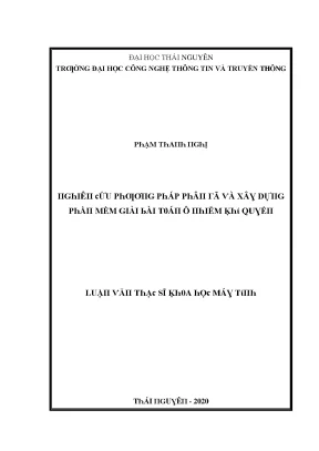Luận văn nghiên cứu phương pháp phân rã và xây dựng phần mềm giải bài toán ô nhiễm khí quyển