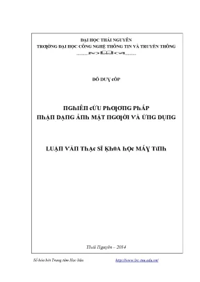 Luận văn nghiên cứu phương pháp nhận dạng ảnh mặt người và ứng dụng