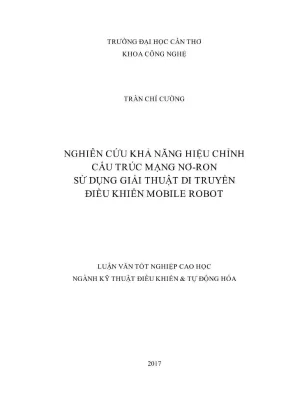 Nghiên cứu khả năng hiệu chỉnh cấu trúc mạng nơ ron sử dụng giải thuật di truyền điều khiển mobile robot