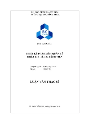 Luận văn thạc sĩ vật lý kỹ thuật thiết kế phần mềm quản lý thiết bị y tế tại bệnh viện