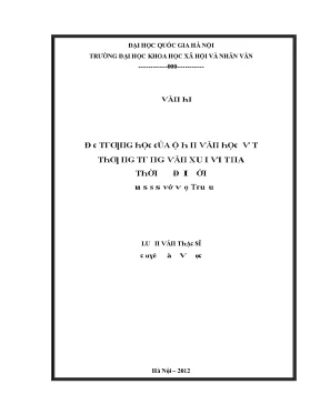 Luận văn đặc trưng mỹ học của bộ phận văn học vết thương trong văn xuôi việt nam thời kỳ đổi mới