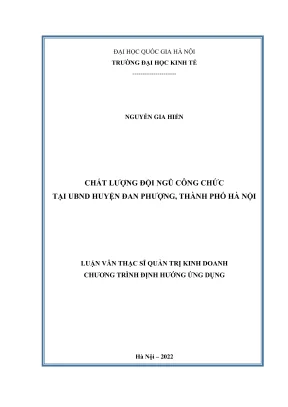 Luận văn thạc sĩ quản trị kinh doanh chất lượng đội ngũ công chức tại ubnd huyện đan phượng thành phố hà nội