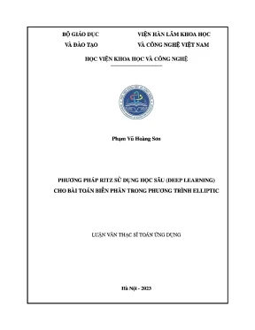Luận văn thạc sĩ toán ứng dụng phương pháp ritz sử dụng học sâu deep learning cho bài toán biến phân trong phương trình elliptic