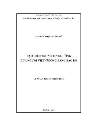 Luận án tiến sĩ đạo hiếu trong tín ngưỡng của người việt ở đồng bằng bắc bộ