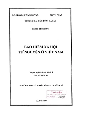 Luận văn thạc sĩ luật học bảo hiểm xã hội tự nguyện ở việt nam