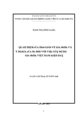 Luận văn quan niệm của nho giáo về gia đình và ý nghĩa của nó đối với việc xây dựng gia đình việt nam hiện nay