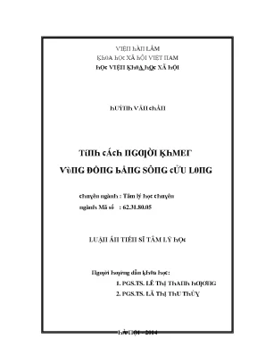 Luận văn tính cách người khmer vùng đồng bằng sông cửu long