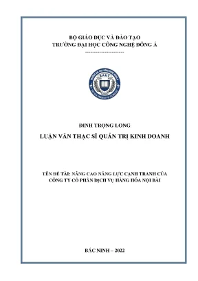 Nâng cao năng lực cạnh tranh của công ty cổ phần dịch vụ hàng hóa nội bài