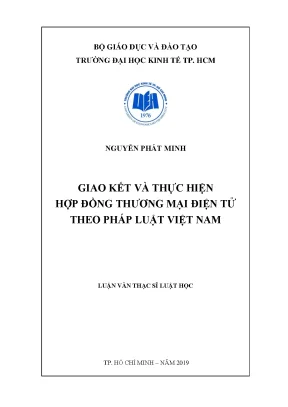 Luận văn giao kết và thực hiện hợp đồng thương mại điện tử theo pháp luật việt nam