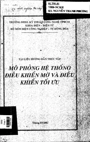 Luận văn mô phỏng hệ thống điều khiển mờ và điều khiển tối ưu tài liệu hướng dẫn thực tập