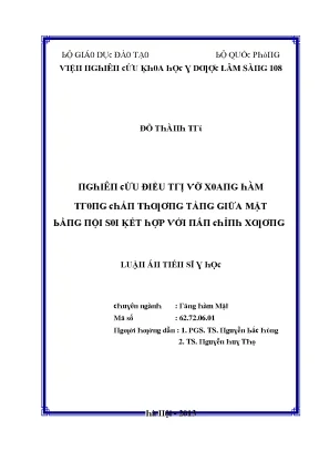 Luận văn nghiên cứu điều trị vỡ xoang hàm trong chấn thương tầng giữa mặt bằng nội soi kết hợp với nắn chỉnh xương