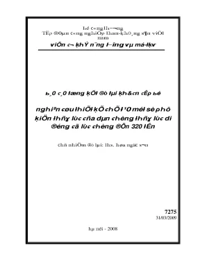 Nghiên cứu thiết kế và chế tạo một số phụ kiện thuỷ lực của giàn chống thuỷ lực di động có lực chống đến 320 tấn