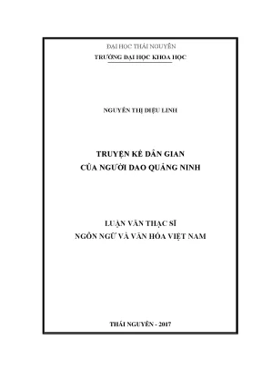 Luận văn truyện kể dân gian của người dao quảng ninh