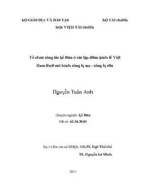 Luận văn tổ chức công tác kế toán ở các tập đoàn kinh tế việt nam theo mô hình công ty mẹ công ty con