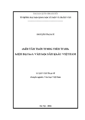 Luận văn chèo tân thời trong tiến trình hiện đại hóa văn học sân khấu việt nam
