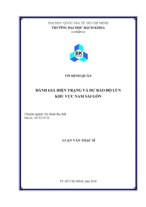 Luận văn thạc sĩ kỹ thuật địa chất đánh giá hiện trạng và dự báo độ lún khu vực nam sài gòn