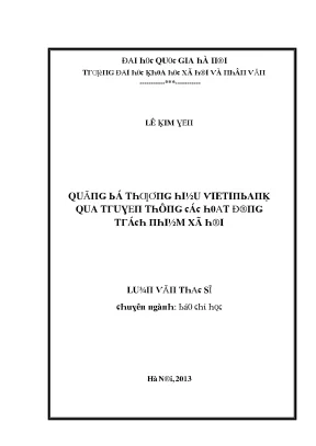 Luận văn quảng bá thương hiệu vietinbank qua truyền thông các hoạt động trách nhiệm xã hội