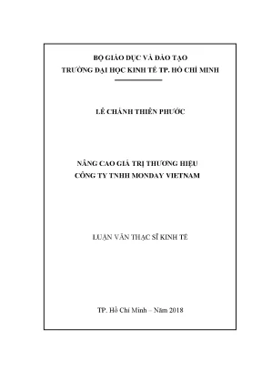 Luận văn nâng cao giá trị thương hiệu công ty tnhh monday vietnam