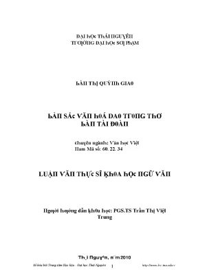 Luận văn bản sắc văn hóa dao trong thơ bàn tài đoàn