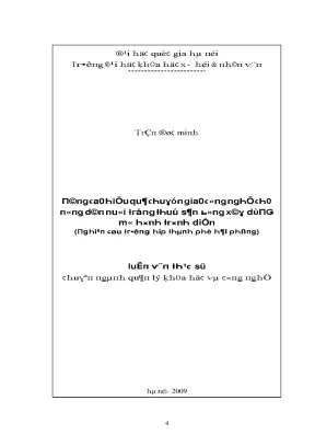 Luận văn nâng cao hiệu quả chuyển giao công nghệ cho nông dân nuôi trồng thủy sản bằng xây dựng mô hình trình diễn nghiên cứu trường hợp thành phố hải phòng