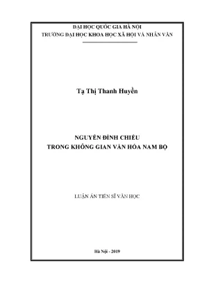 Luận văn nguyễn đình chiểu trong không gian văn hóa nam bộ