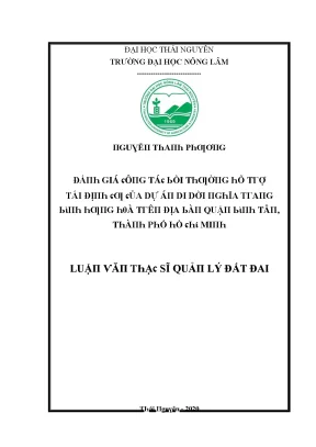 Luận văn đánh giá công tác bồi thường hỗ trợ tái định cư của dự án di dời nghĩa trang bình hưng hòa trên địa bàn quận bình tân thành phố hồ chí minh