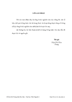 Luận văn nghiên cứu sử dụng hợp lý phân hữu cơ kết hợp phân khoáng đối với cây lúa trên đất bạc màu bắc giang
