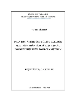 Luận văn phân tích ảnh hưởng của big data đến quá trình phân tích dữ liệu tại các doanh nghiệp kiểm toán của việt nam