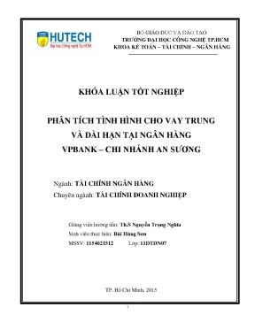 Luận văn phân tích tình hình cho vay trung và dài hạn tại ngân hàng vpbank chi nhánh an sương