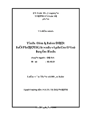 Luận văn tính điều khiển được hệ phương trình vi phân đại số tuyến tính