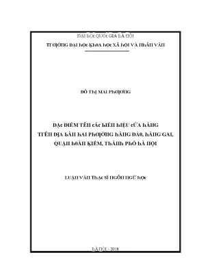 Luận văn đặc điểm tên các biển hiệu cửa hàng trên địa bàn hai phường hàng đào hàng gai quận hoàn kiếm thành phố hà nội