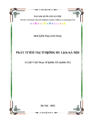 Luận văn phát triển thị trường du lịch hà nội