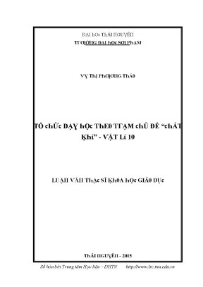 Luận văn tổ chức dạy học theo trạm chủ đề chất khí vật lí 10