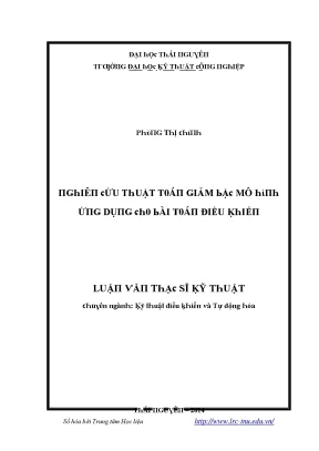 Luận văn nghiên cứu thuật toán giảm bậc mô hình ứng dụng cho bài toán điều khiển