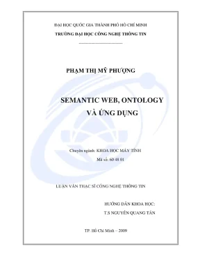 Luận văn thạc sĩ công nghệ thông tin semantic web ontology và ứng dụng