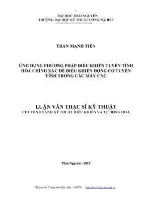 Luận văn ứng dụng phương pháp điều khiển tuyến tính hóa chính xác để điều khiển động cơ tuyến tính trong các máy cnc