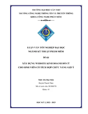 Luận văn tốt nghiệp đại học ngành kỹ thuật phầm mềm đề tài xây dựng website kinh doanh đồ cũ cho sinh viên có tích hợp chức năng gợi ý
