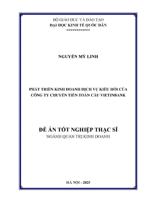 Luận văn thạc sĩ quản trị kinh doanh phát triển kinh doanh dịch vụ kiều hối của công ty chuyển tiền toàn cầu vietinbank