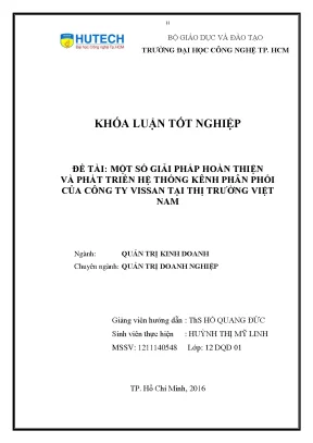 Luận văn một số phương pháp hoàn thiện và phát triển hệ thống kênh phân phối của công ty vissan tại thị trường việt nam
