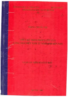 Luận án tiến sĩ luật học thừa kế theo pháp luật của công dân việt nam từ năm 1945 đến nay