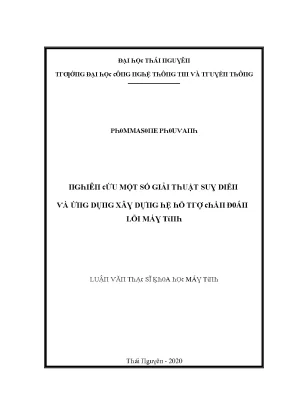 Luận văn nghiên cứu một số giải thuật suy diễn và ứng dụng xây dựng hệ hỗ trợ chẩn đoán lỗi máy tính