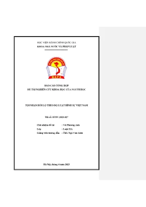 Tội nhận hối lộ theo quy định của bộ luật hình sự việt nam